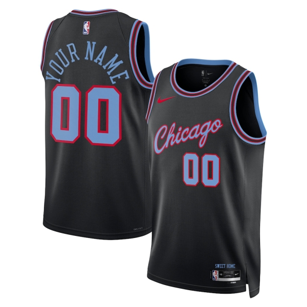 Chicago Bulls Trikot Benutzerdefinierte Nike 2025-26 City Edition Schwarz Swingman - Herren Chicago Bulls Trikot Benutzerdefinierte Nike 2025-26 City Edition Schwarz Swingman - Herren